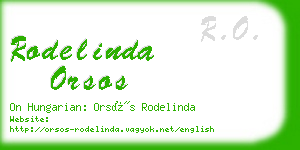 rodelinda orsos business card